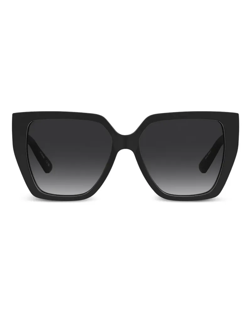 Moschino geometric-frame sunglasses - Schwarz Schwarz