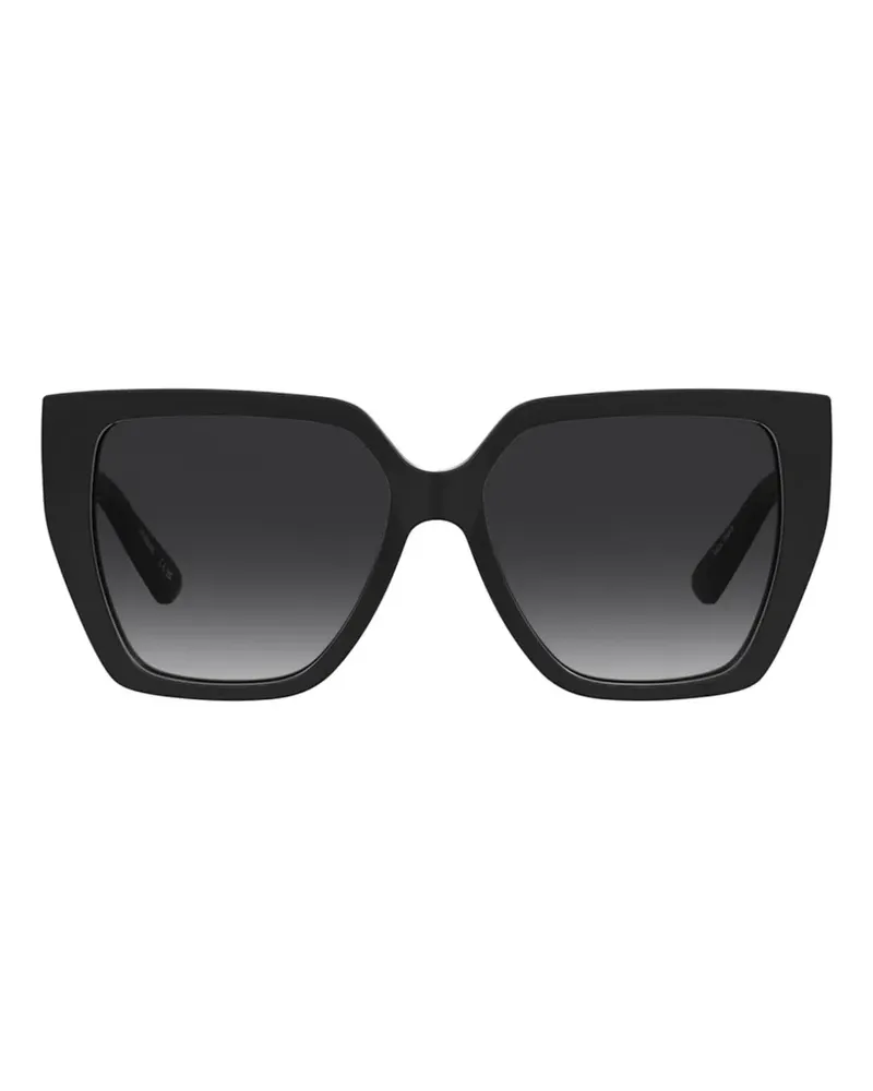 Moschino geometric-frame sunglasses - Schwarz Schwarz