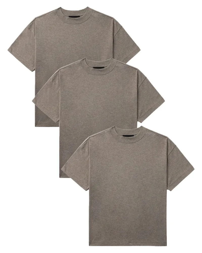 Fear of God T-Shirts mit rundem Ausschnitt (3er-Set) - Grau Grau