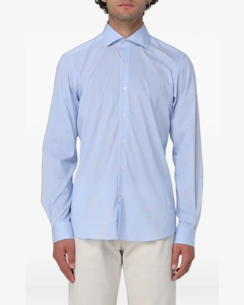 Fay striped long-sleeve shirt - Blau Blau