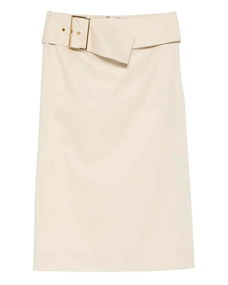 Rowen Rose buckle midi skirt - Nude Nude