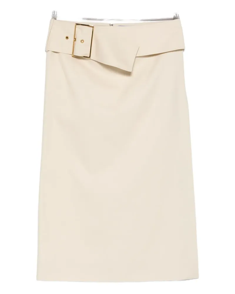 Rowen Rose buckle midi skirt - Nude Nude