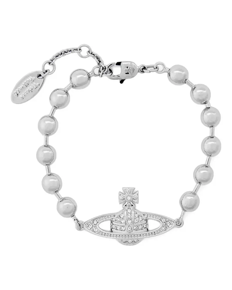Vivienne Westwood Orb-plaque bead bracelet - Silber Silber