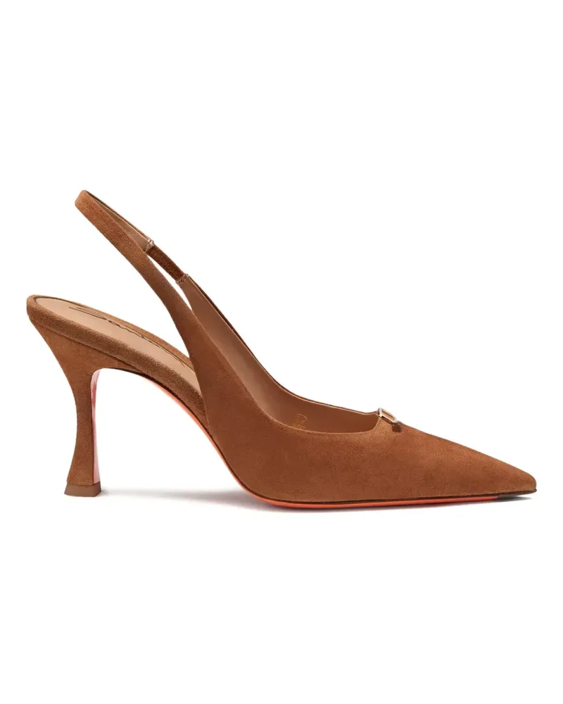 Santoni Pumps mit spitzer Kappe - Braun Braun