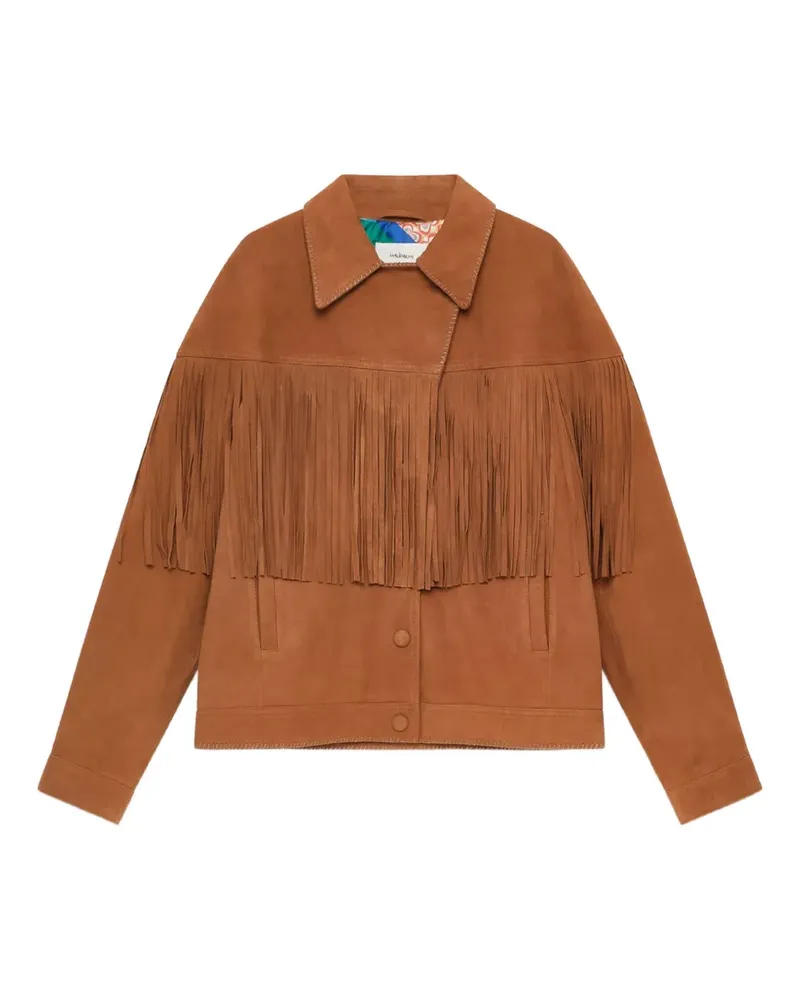 Maliparmi fringed biker jacket - Braun Braun