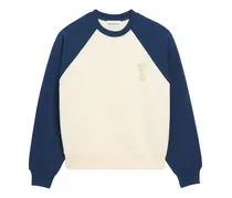 Ami de Coeur Sweatshirt mit gestricktem Patch - Nude