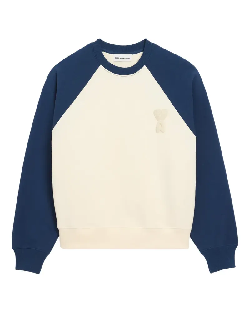 AMI Paris Ami de Coeur Sweatshirt mit gestricktem Patch - Nude Nude