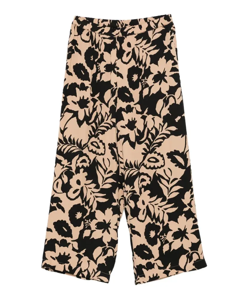 Marina Rinaldi Nnwbikini floral-print trousers - Nude Nude