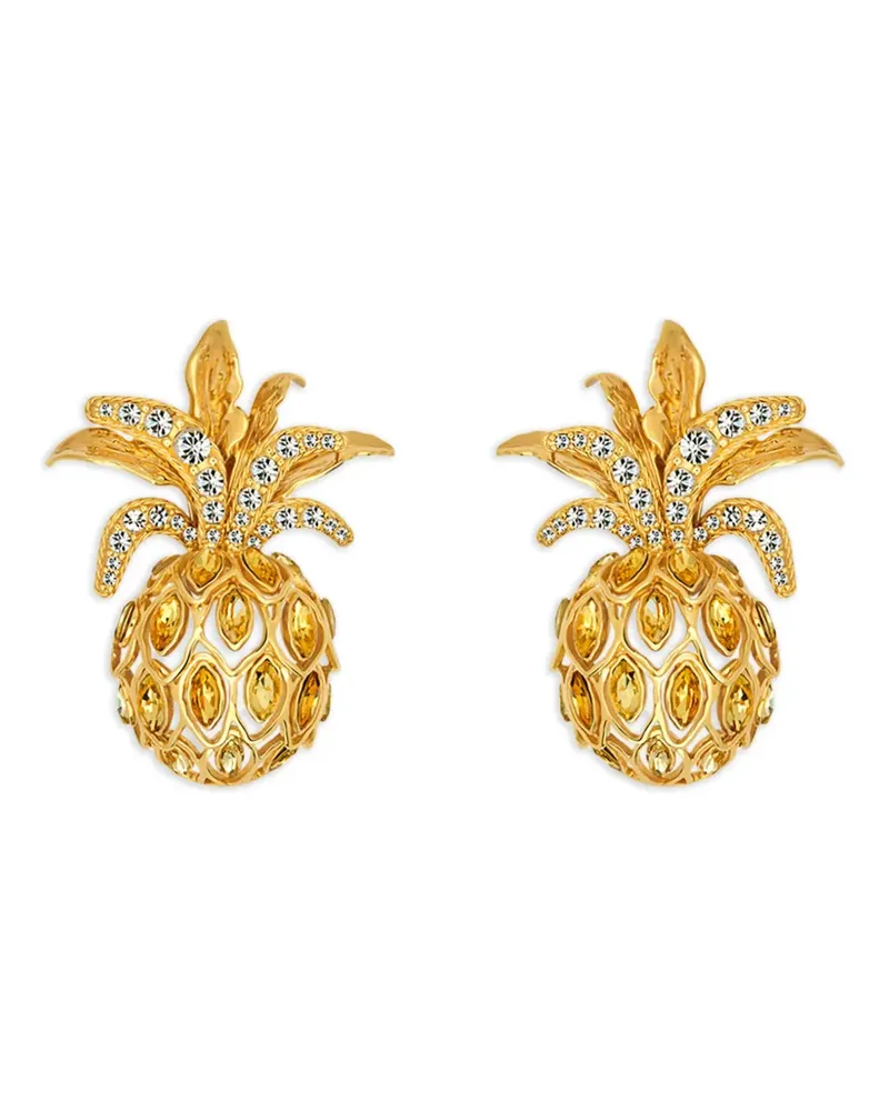 Oscar de la Renta Ananas Pavé-Ohrclips - Gold Gold