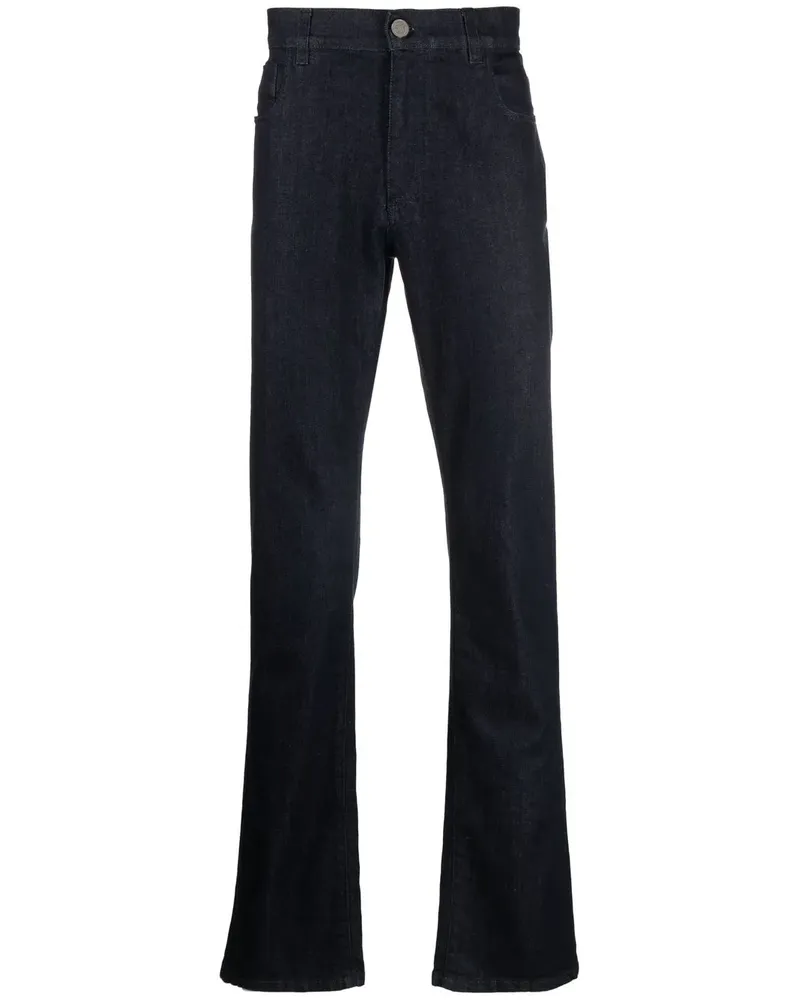 Billionaire Bootcut-Jeans mit Logo-Stickerei - Blau Blau