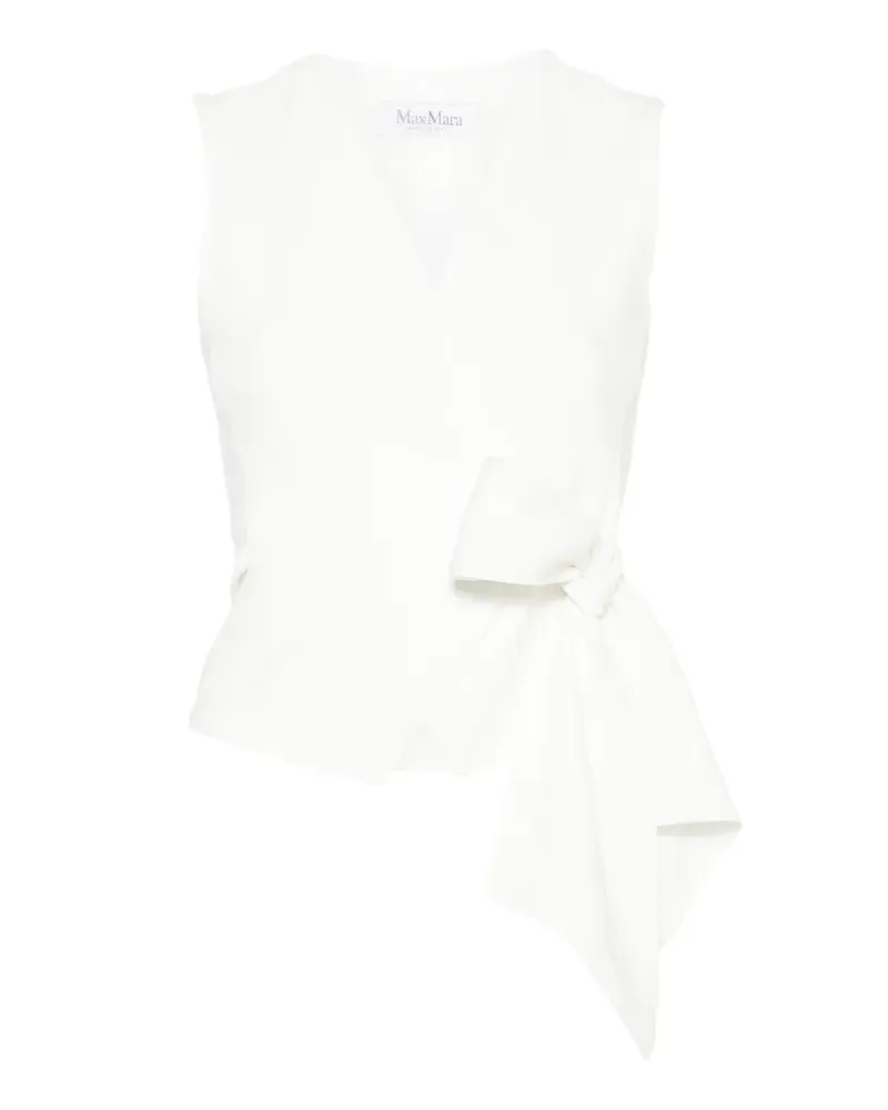 Max Mara Compact Cady Cropped-Weste - Weiß Weiß