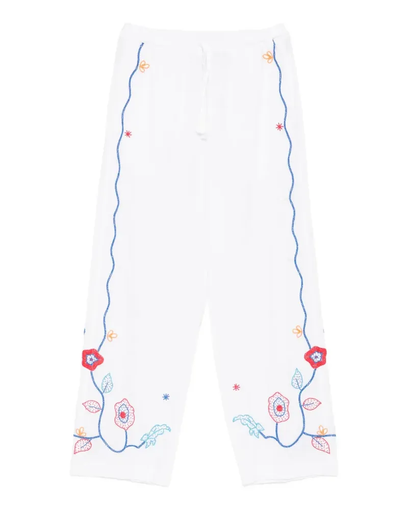 forte_forte Broderie En Rêve drawstring trousers - Weiß Weiß