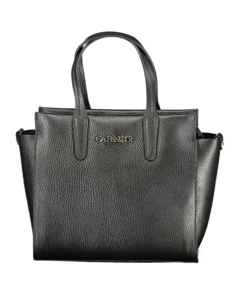 CAFèNOIR  mini Puffy pebbled tote bag - Schwarz Schwarz