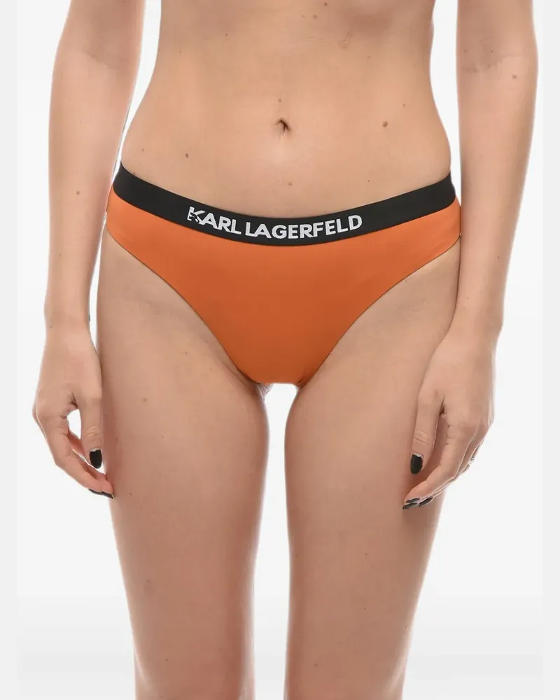 Karl Lagerfeld Bikinihöschen mit Logo-Bund - Orange Orange