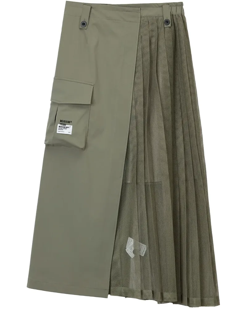 Musium Div. Asymmetrischer Midirock - Grün Grün