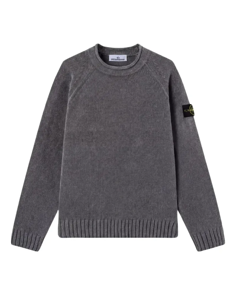 Stone Island 5100013 Mouliné-Pullover aus Baumwoll-Chenille - Grau Grau