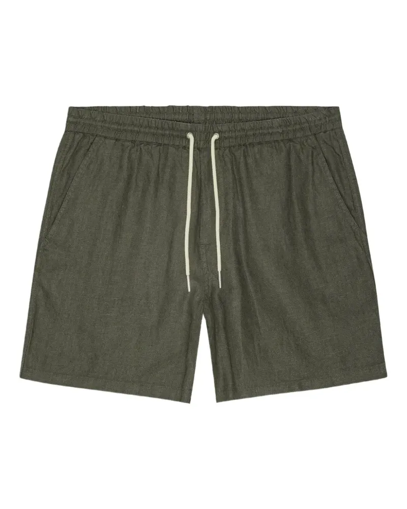 NN 07 Shorts aus Leinen mit Kordelzug - Grün Grün