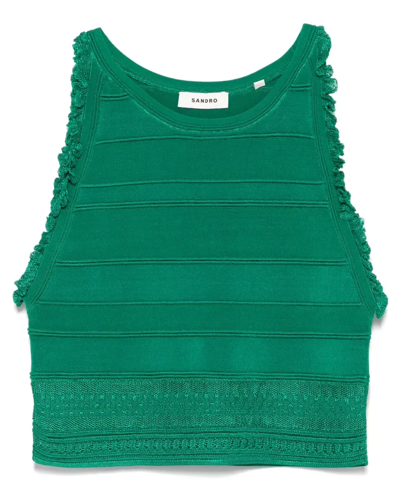 Sandro Gestricktes Tanktop - Grün Grün