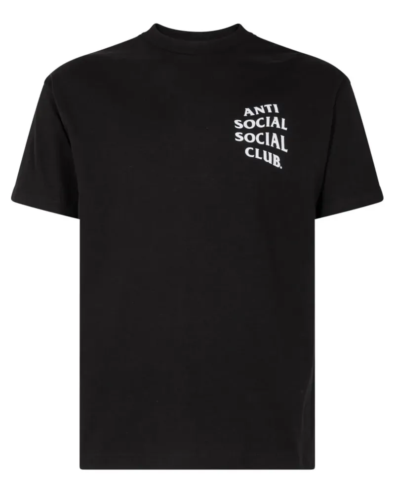 Anti Social Social Club T-Shirt mit Logo-Print - Schwarz Schwarz
