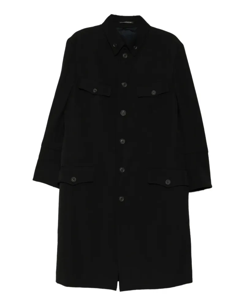 Yohji Yamamoto single-breasted coat - Schwarz Schwarz