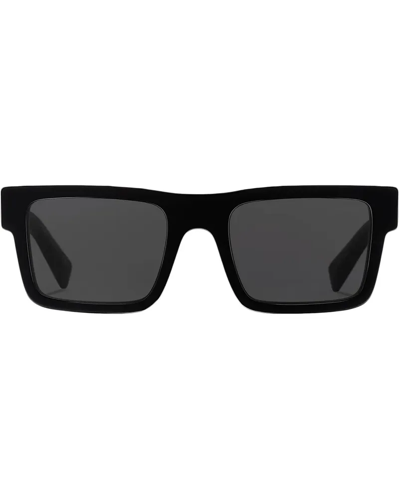 Prada Sonnenbrille mit eckigem Gestell - Schwarz Schwarz
