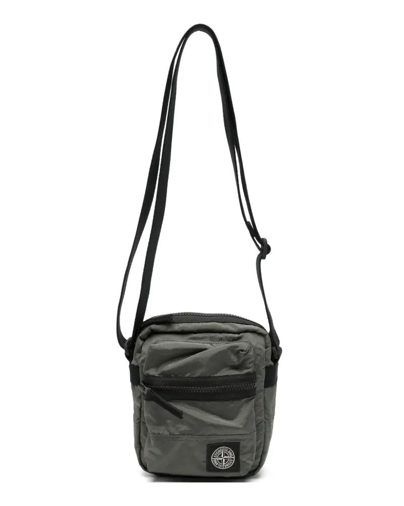 Stone Island logo-patch messenger bag - Grün Grün