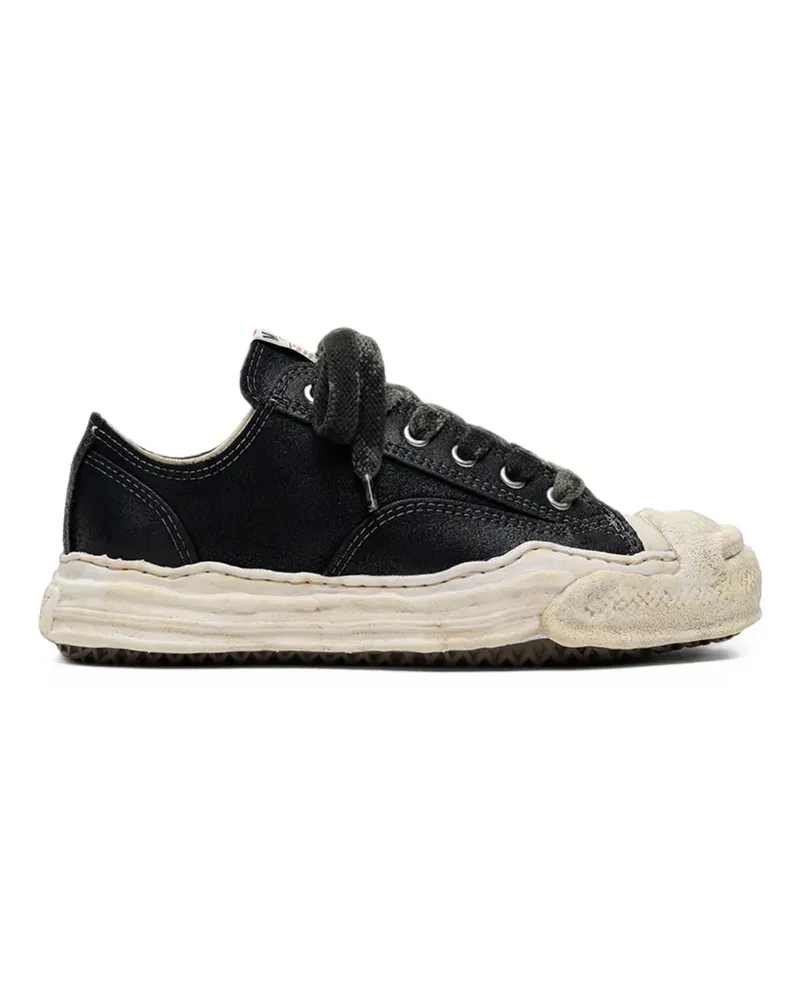 MIHARAYASUHIRO Hank og sole waxed low-top sneakers - Schwarz Schwarz
