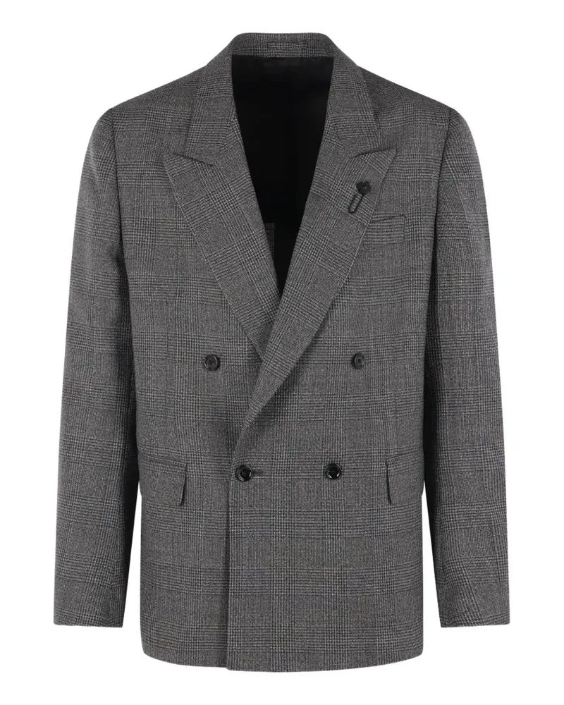LARDINI Blazer mit Prince of Wales-Karomuster - Grau Grau