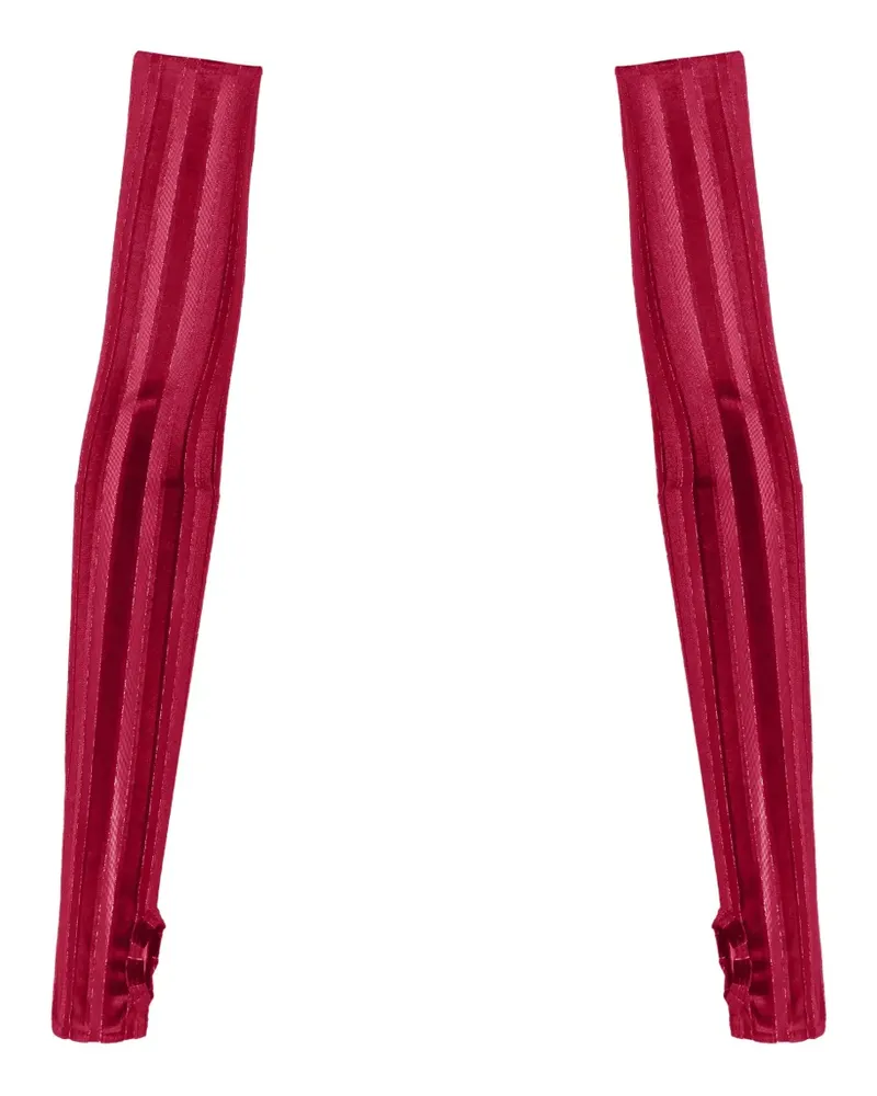 Amir Slama x Astrid gestreifte Handschuhe - Rot Rot