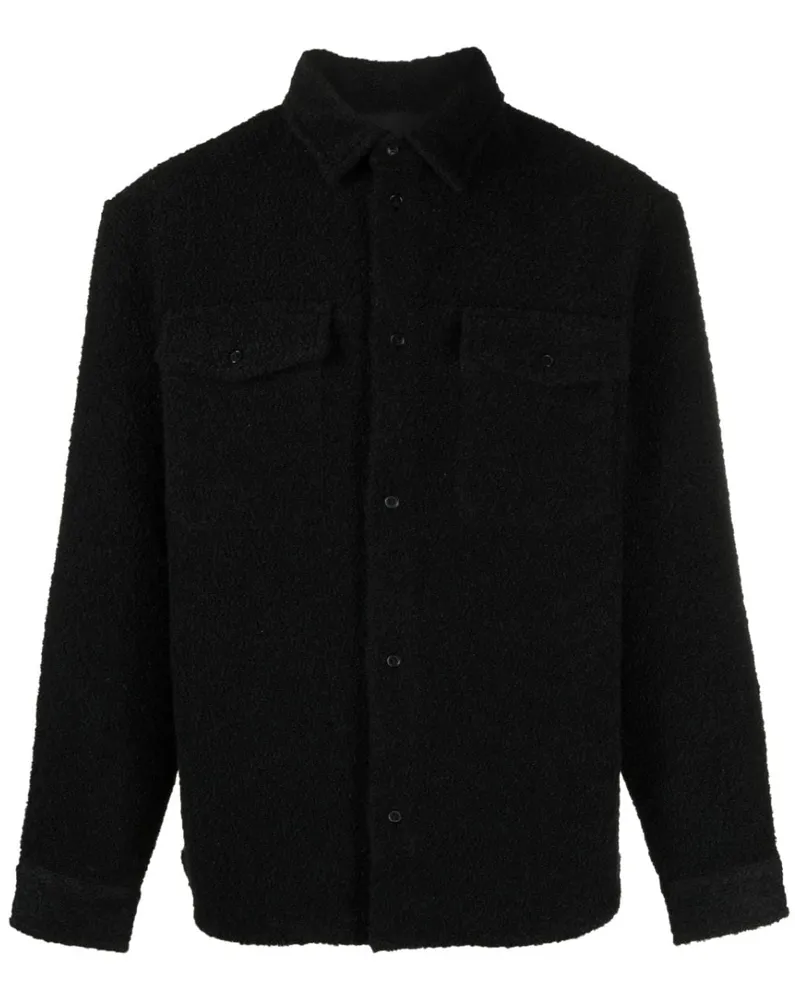 Saint Laurent Langärmelige Hemdjacke - Schwarz Schwarz