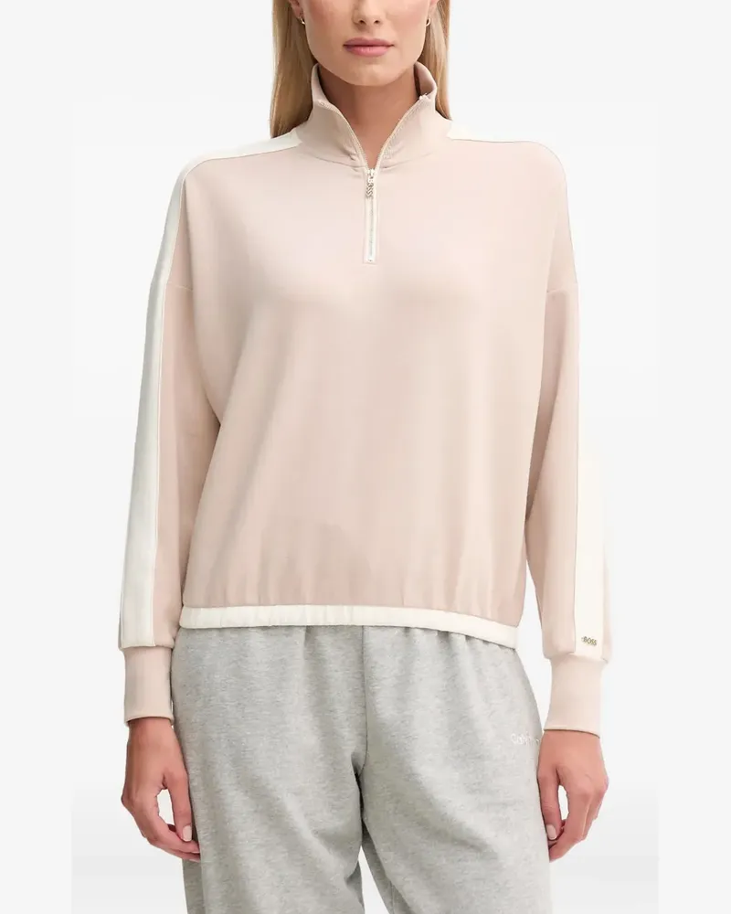 HUGO BOSS Pullover mit Reißverschlusskragen - Nude Nude