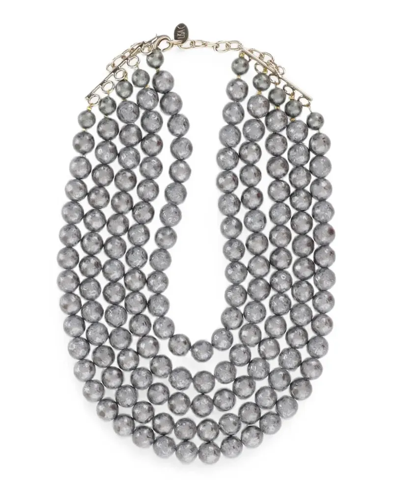 Lisa C multi-strand beaded necklace - Silber Silber