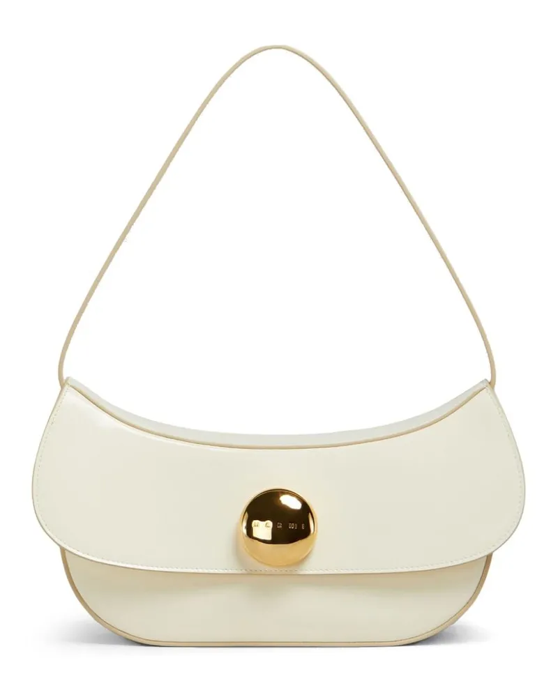 Marni Schultertasche aus Leder - Weiß Weiß