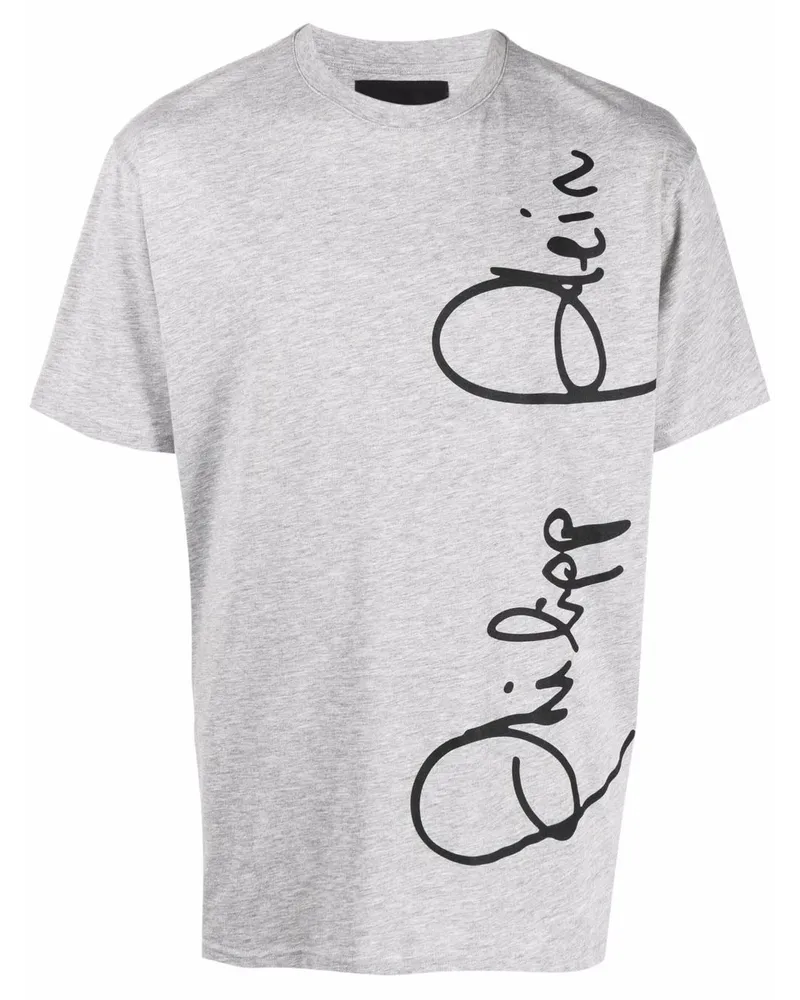Philipp Plein T-Shirt mit Logo-Print - Grau Grau