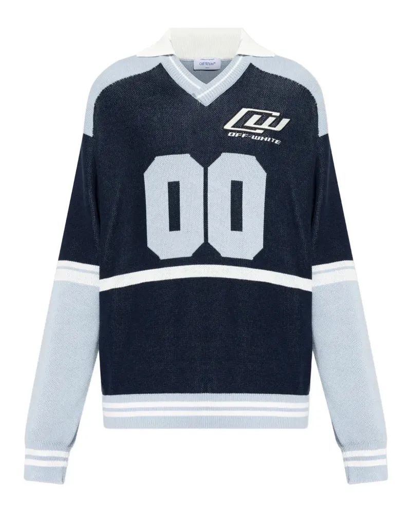 OFF-WHITE Pullover mit V-Ausschnitt - Blau Blau