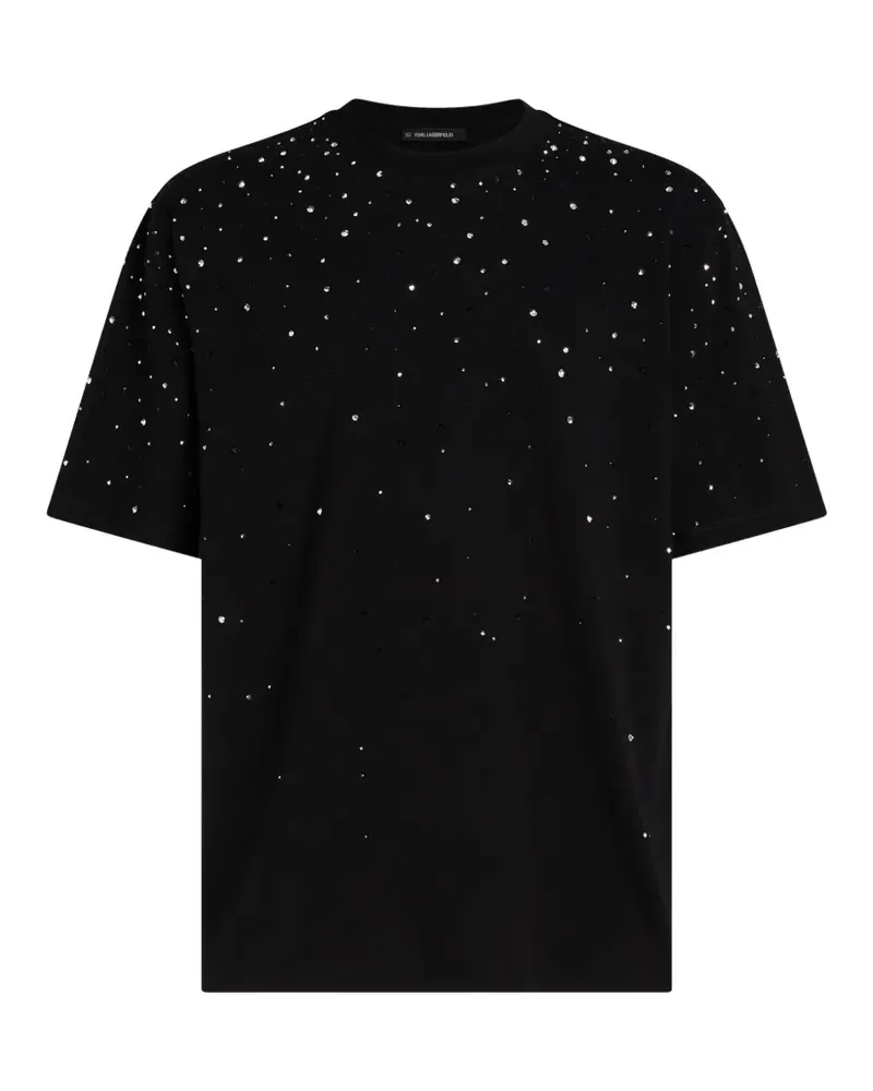 Karl Lagerfeld T-Shirt mit Strass - Schwarz Schwarz
