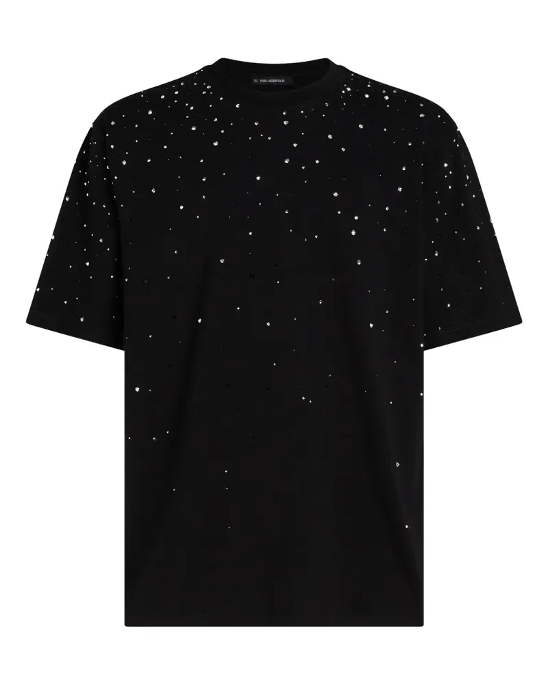 Karl Lagerfeld T-Shirt mit Strass - Schwarz Schwarz