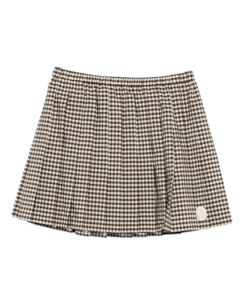 Moncler checked pleated mini skirt - Braun Braun