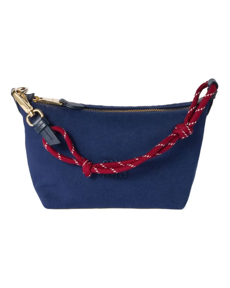 Miu Miu Mini-Tasche aus Gabardine - Blau Blau