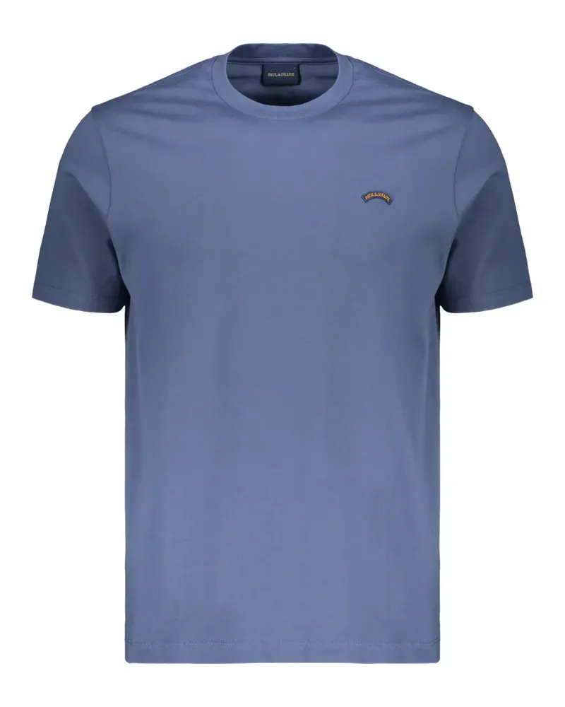 Paul & Shark logo-patch crew-neck T-shirt - Blau Blau