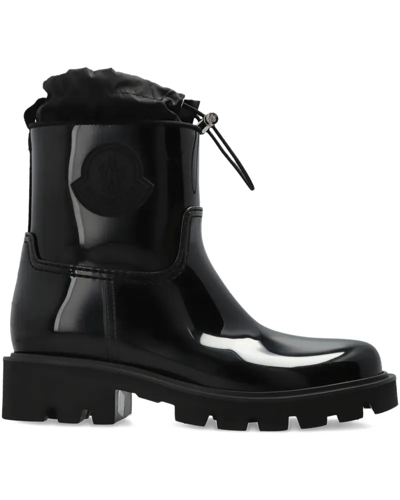 Moncler logo-patch boots - Schwarz Schwarz