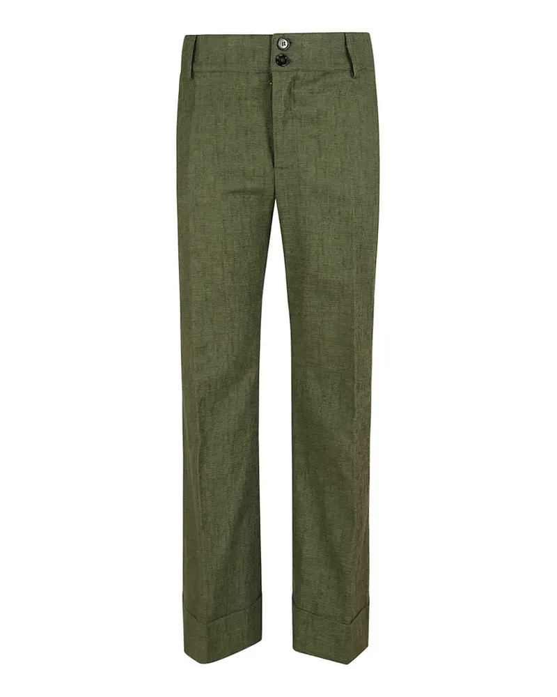 La DoubleJ Hendrix high-waisted turn-up trousers - Grün Grün