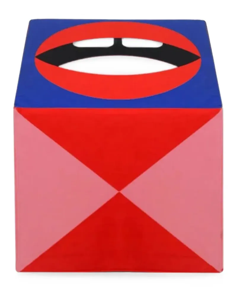 Qeeboo Mouth Hocker mit grafischem Print - Rot Rot