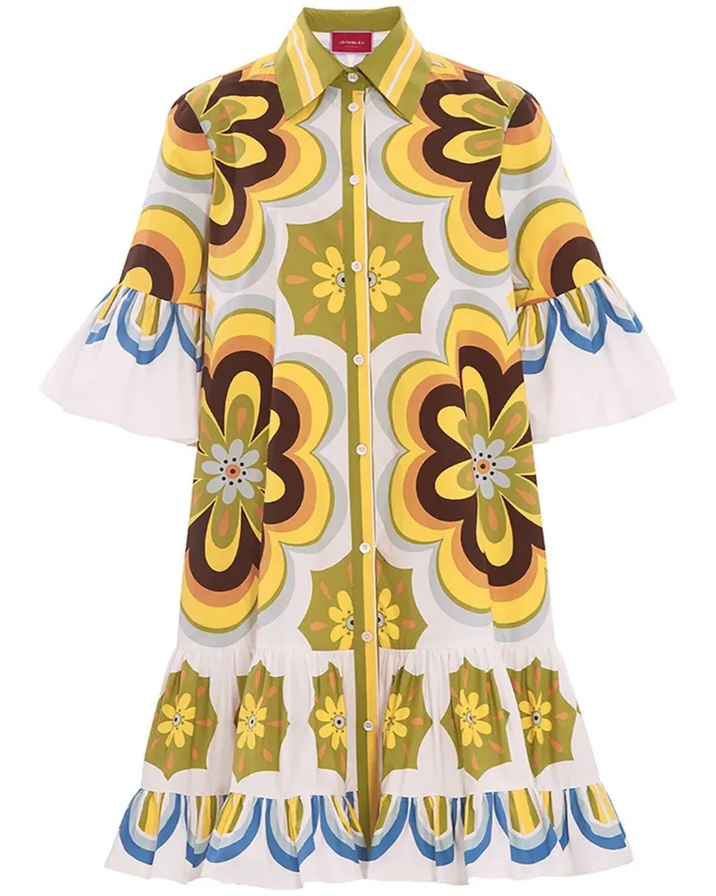 La DoubleJ Kleid mit geometrischem Print - Weiß Weiß