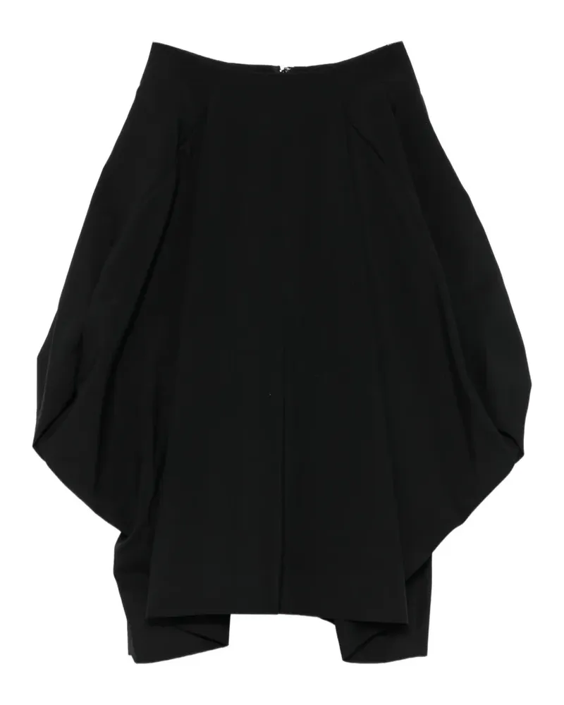 Comme des Garçons Asymmetrischer Midirock - Schwarz Schwarz