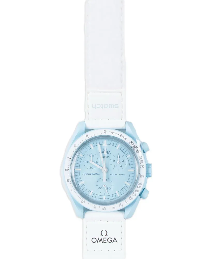 Swatch x  Bioceramic Moon Armbanduhr 42mm - Blau Blau