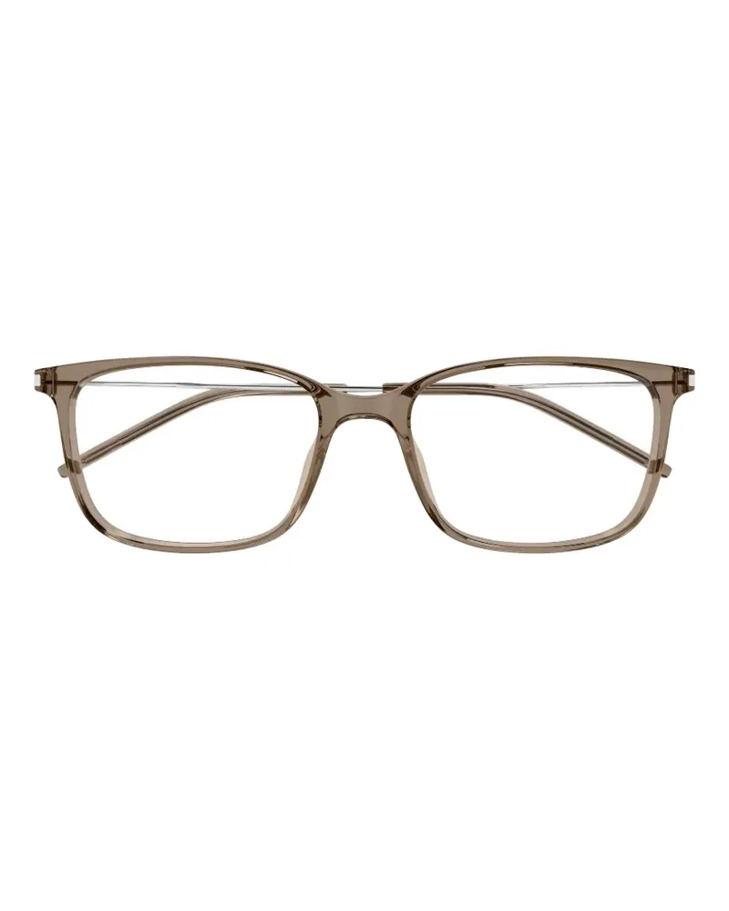 Saint Laurent Brille mit eckigem Gestell - Braun Braun