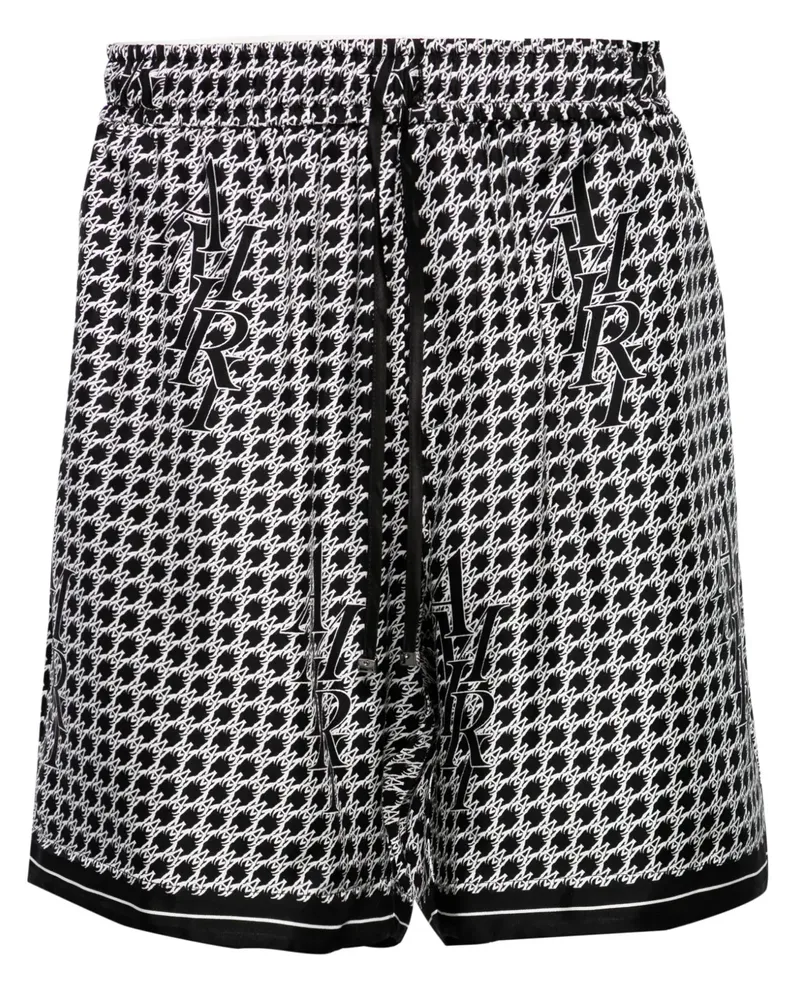 Amiri Staggard Seiden-Shorts mit Print - Schwarz Schwarz