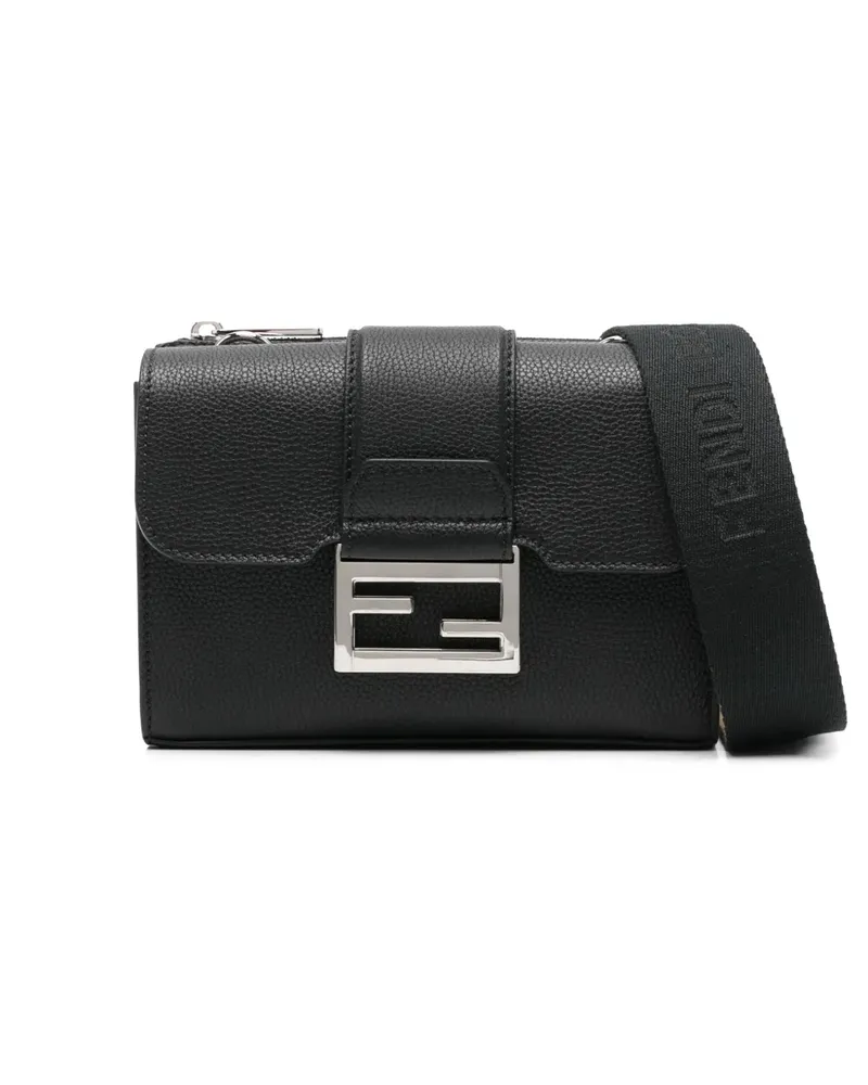 Fendi Double Baguette Kuriertasche - Schwarz Schwarz