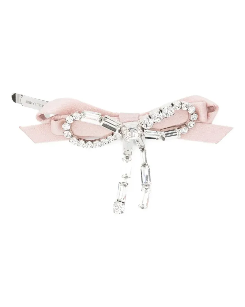 Jimmy Choo crystal-bow hair clip - Rosa Rosa